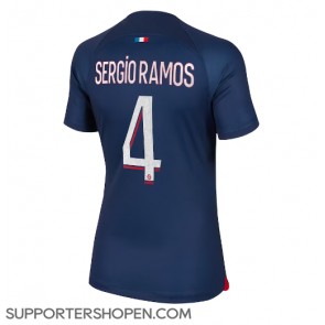 Paris Saint-Germain Sergio Ramos #4 Hemma Matchtröja Dam 2023-24 Kortärmad